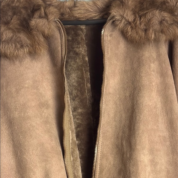 Brown  Vintage Genuine Sheepskin Jacket - Picture 2 of 8